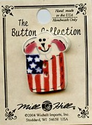 Bunny with Flag Button