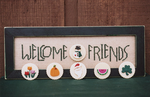 Buttoned Welcome Friends