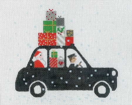London Cab w/ Santa and Gifts