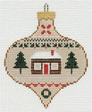 Cabin & Trees Ornament