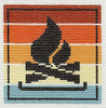Camp Fire Recreation Scene