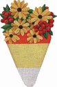 Candy Corn w/ Daisies