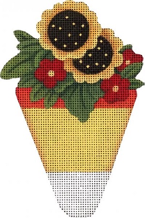 Candy Corn with Sunflowers