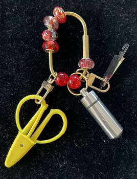 Carabiner Charms w/ Tools Red