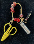 Carabiner Charms w/ Tools Red