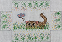 Cat In Grass w/ Butterfly Brick Cover