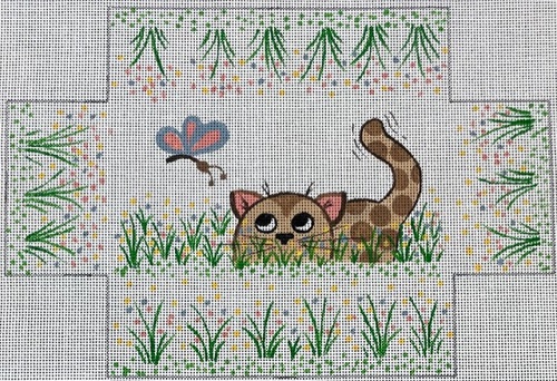 Cat In Grass w/ Butterfly Brick Cover