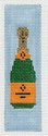 Champagne Bottle on Blue