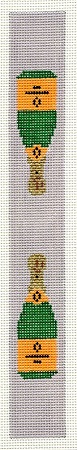 Champagne Bottles Grey Loop Fob