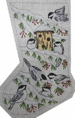 Chickadees Midi-Stocking