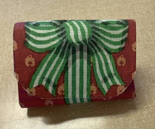 Christmas Bow Tri-Fold Purse