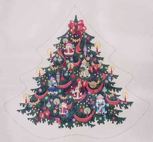 Christmas Tree w/Santas