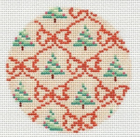 Christmas Trees Bows Round