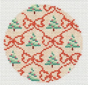 Christmas Trees Bows Round