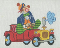 Clown In Red Car