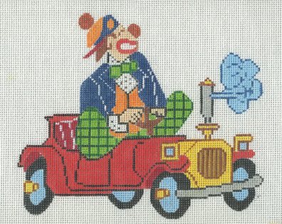Clown In Red Car