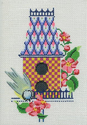 Colorful Birdhouse w/ Floral