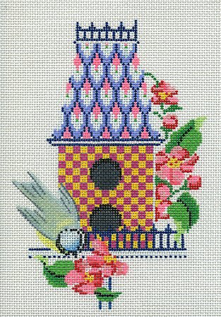 Colorful Birdhouse w/ Floral