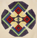 Colorful Geometric Yarmulke
