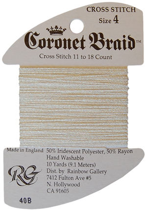 Coronet Braid #4, White Pearl