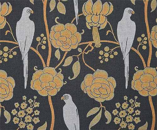 White Birds in Flowering Tree at Night