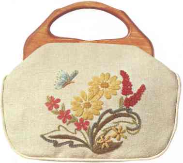 Daisies With Butterfly Bermuda Bag w/handle