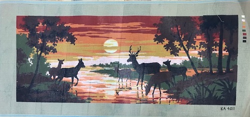 Deer Silhouette At Sunset