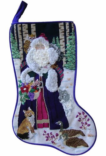 North Woods Santa Stocking
