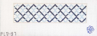 Double Blue Lattice Key Fob