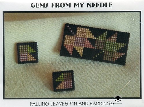 Falling Leaves Pin And Earrings