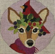 Fawn with Cardinal