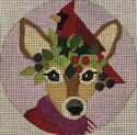 Fawn with Cardinal