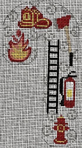 Fire Fighter Candy Cane