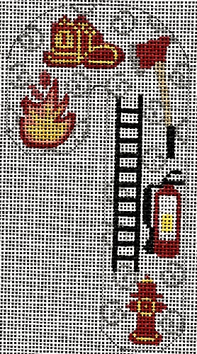 Fire Fighter Candy Cane