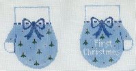 First Christmas Blue Mittens