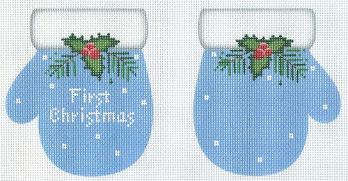 First Christmas Mittens, Blue