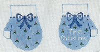 First Christmas Blue Mittens