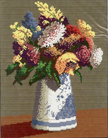 Floral with Porcelain Pitcher