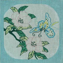 Flowers on Vine w/Butterfly