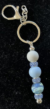 Fob with Blue Beads