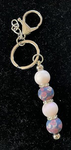 Fob with Pink & Blue Beads