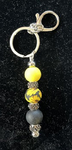 Fob with Yellow & Black Beads