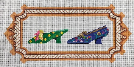 Framed Green and Purple Shoes