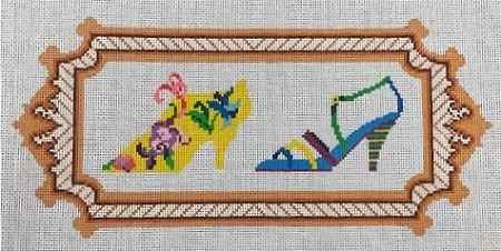 Framed Yellow and Multi-Colored Shoes