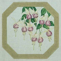 Fuchsia Flowers, Octagon Border