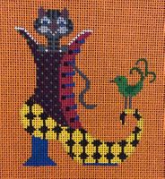 Funky Boot w/ Cat and Bird