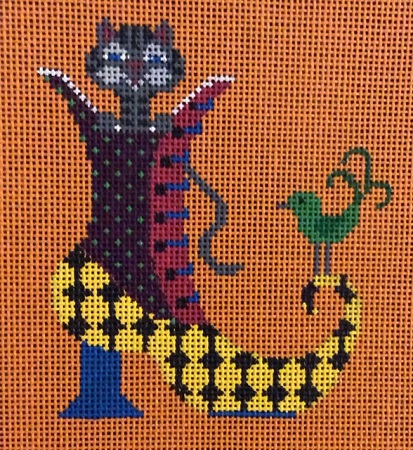 Funky Boot w/ Cat and Bird