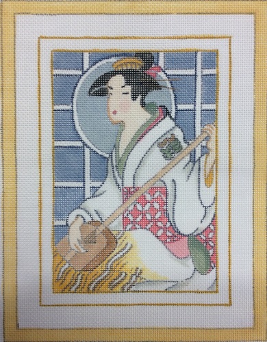 Geisha With Instrument/Borders