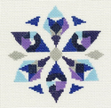 Geometric Blue Snowflake