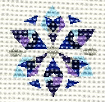 Geometric Blue Snowflake